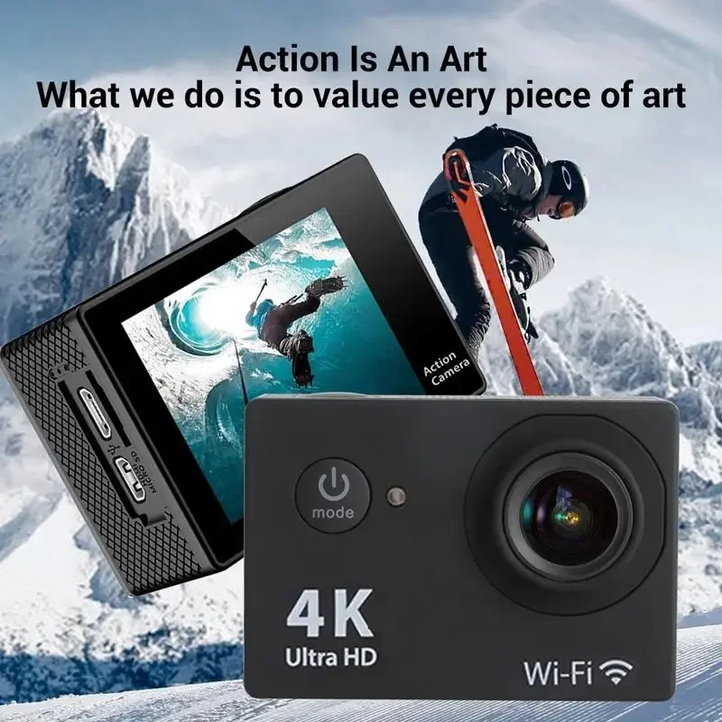 4k HD Mini Action Camera WiFi Remote Control Sport Camera Underwater Waterproof Video Recording Cameras Action Video Cameras - Image 3